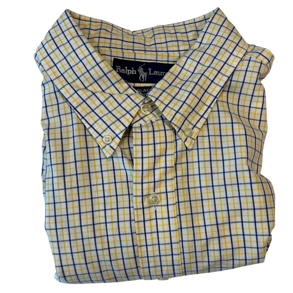 Ralph Lauren Blake Men's Oxford Long Sleeve Dress Shirt XL Polo Pony Logo‎